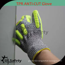 SRSAFETY 13 gauge Cut level 5 coated water-based PU chemical impact gloves